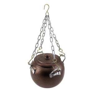 Pot de Cuisine Suspendu pour Feu de Camp – Durable et Polyvalent pour Cuisine en Plein Air