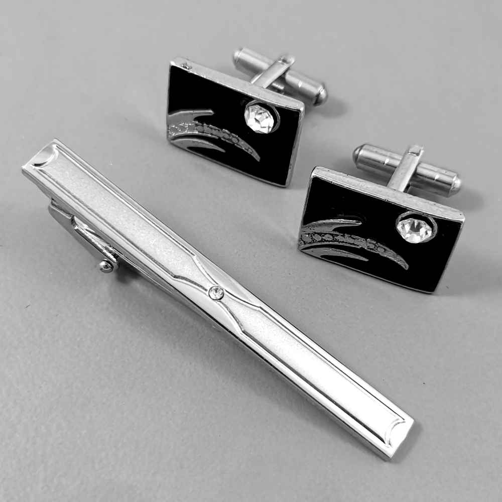 Ensemble Cravate, Pochette & Boutons de Manchette pour Homme – Zhina de Luxe