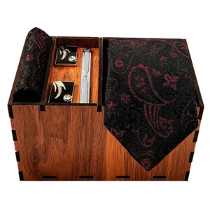 Ensemble Cravate, Pochette & Boutons de Manchette pour Homme – Zhina de Luxe