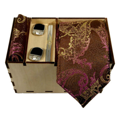 Ensemble Cravate, Pochette & Boutons de Manchette pour Homme – Mandana de Luxe