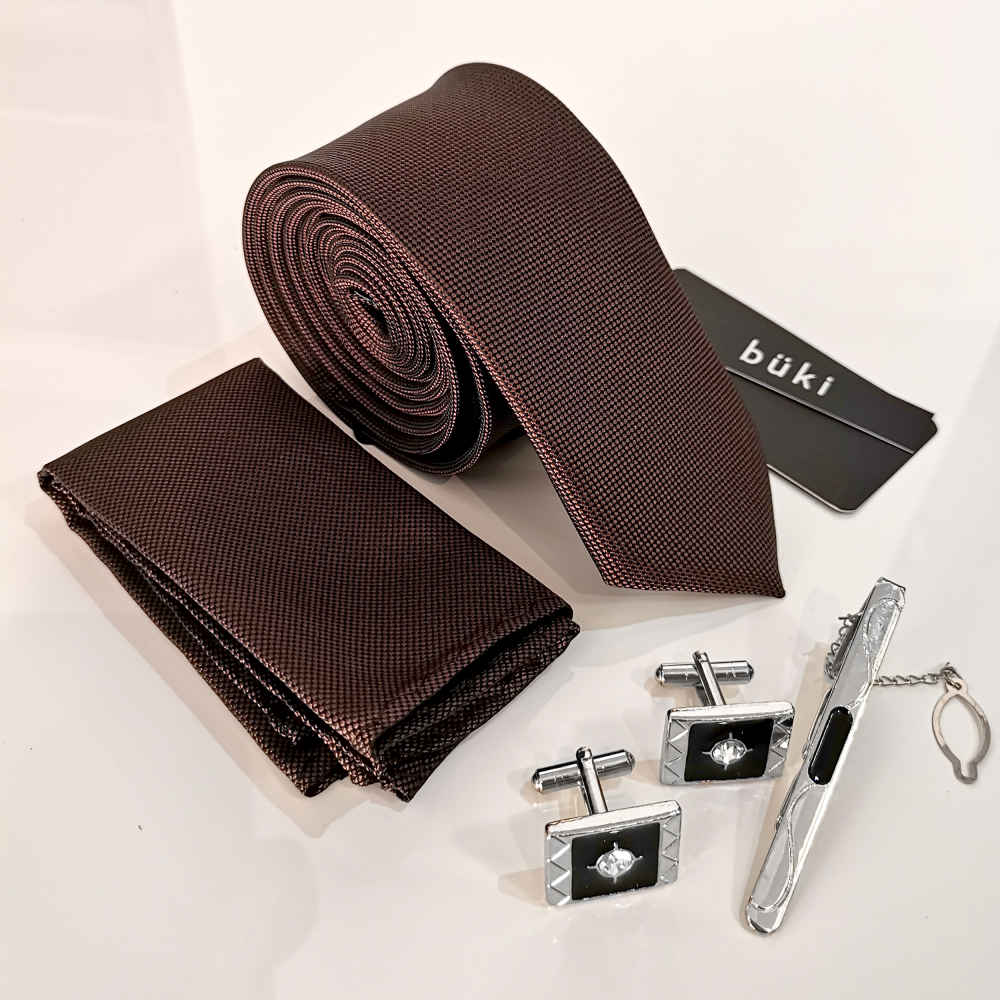 Ensemble Cravate, Pochette & Boutons de Manchette pour Homme – Rana de Luxe