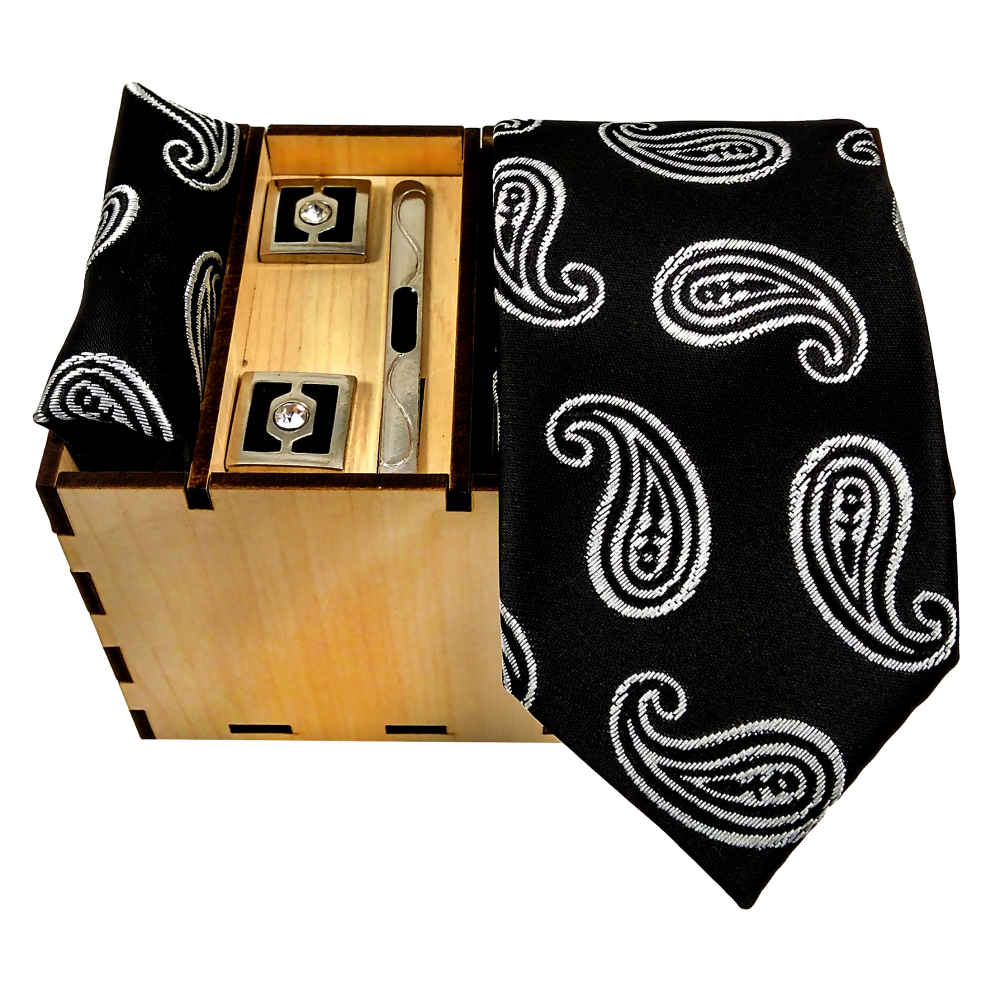 Ensemble Cravate, Pochette & Boutons de Manchette pour Homme - Sonati de Luxe