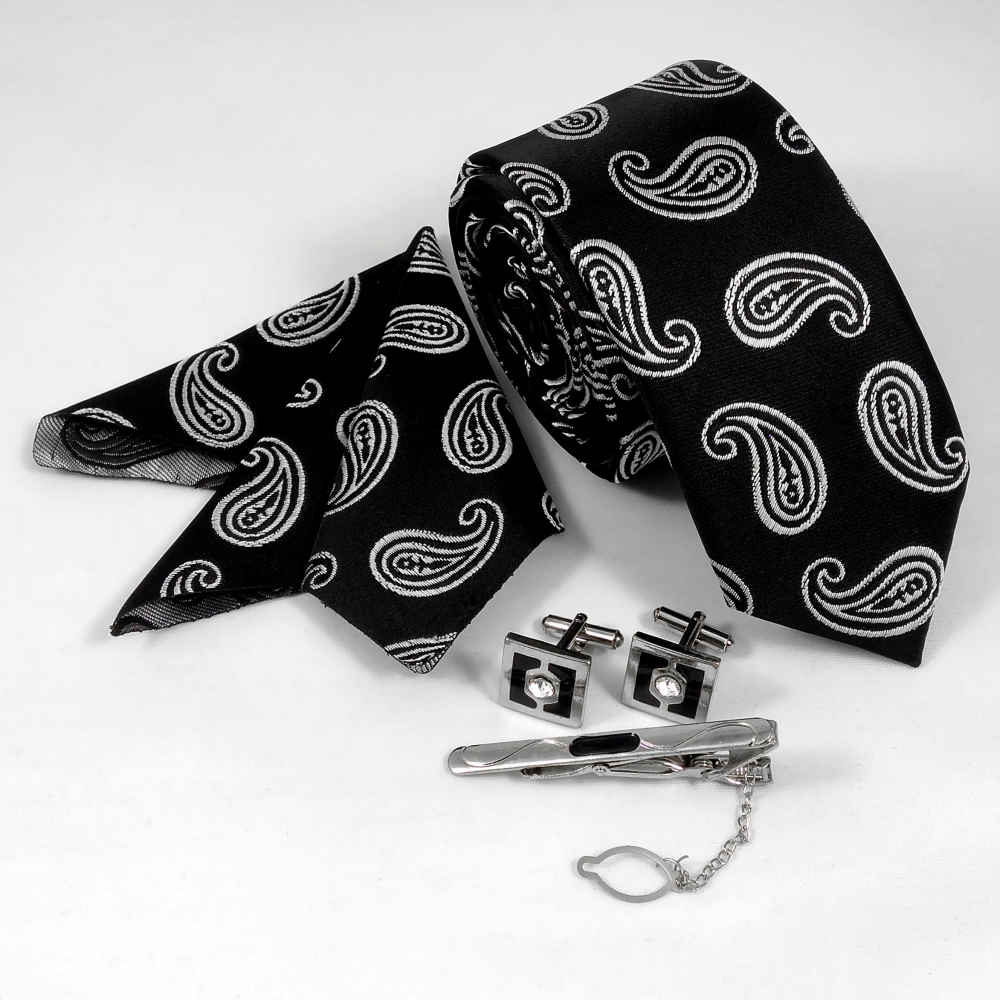 Ensemble Cravate, Pochette & Boutons de Manchette pour Homme – Sonati de Luxe