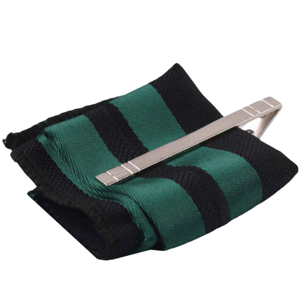 Ensemble Cravate, Pochette & Boutons de Manchette pour Homme – Rayé de Luxe