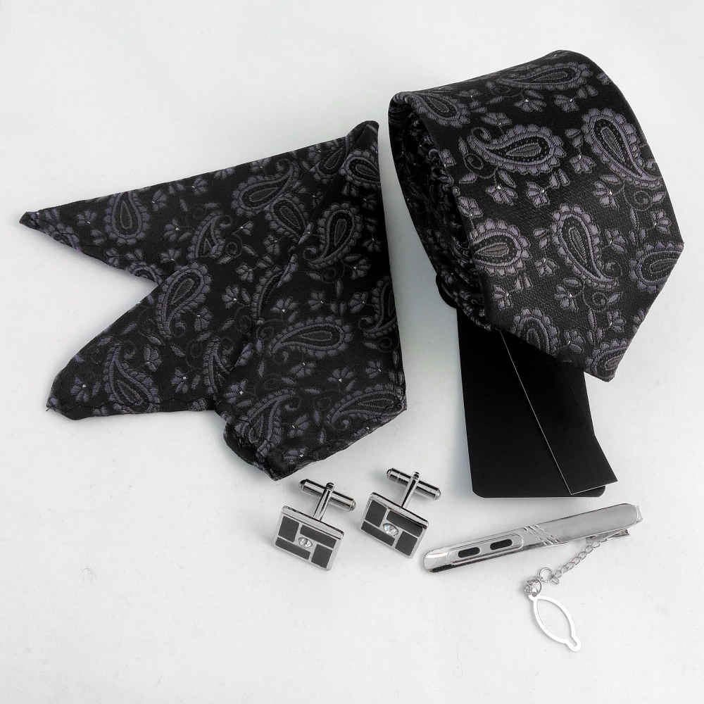 Ensemble Cravate, Pochette & Boutons de Manchette pour Homme – Tradition de Luxe