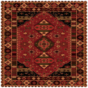 Nappe en Velours au Design Inspiré de l’Élégance Perse Farsh