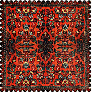 Nappe en Velours au Design Inspiré de l’Élégance Perse Gelim