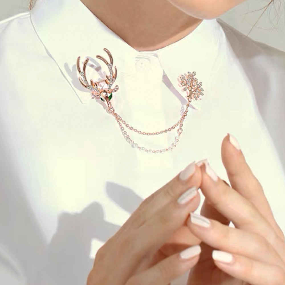 Broche en acier – Motif cerf