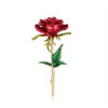 Flower Brooch Pin – Steel Rose Design: Broche Fleur – Design Rose en Acier