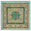 Nappe en velours design inspiré de l'élégance perse turquoise