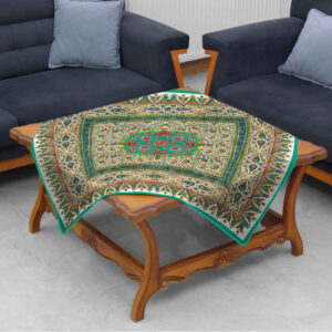 Nappe en velours design inspiré de l’élégance perse turquoise