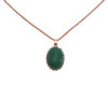 Collier en cuivre pour femmes, style classique avec agate