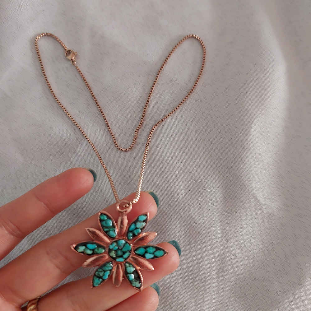 Collier en cuivre pour femmes, artistique Setareh