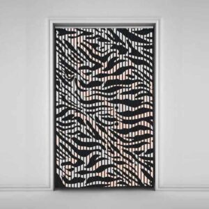 Velvet Vertical Blind Curtain – Abstract Farnaz Print