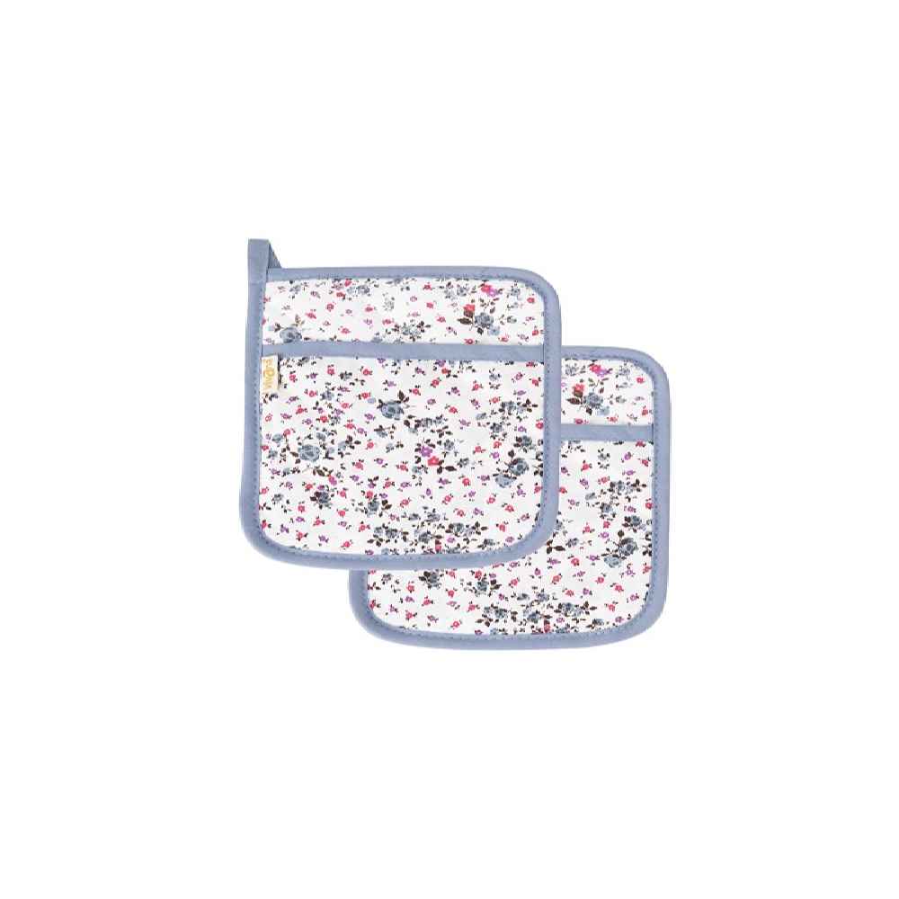 Ensemble de Tablier de Cuisine Floral Gris 10 Pièces Modèle Parzad