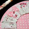 Ensemble de Tablier de Cuisine Floral Rose 10 Pièces Modèle Fama