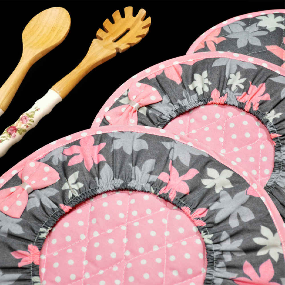 Ensemble de Tablier de Cuisine Floral Rose 10 Pièces Modèle Ravella