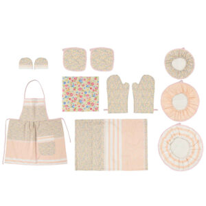 Ensemble de Tablier de Cuisine Floral 12 Pièces Modèle Arezoo