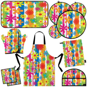 Ensemble de Tablier de Cuisine Floral 13 Pièces Modèle Kiana