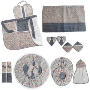 Ensemble de Tablier de Cuisine Floral 13 Pièces Modèle Shokoofa