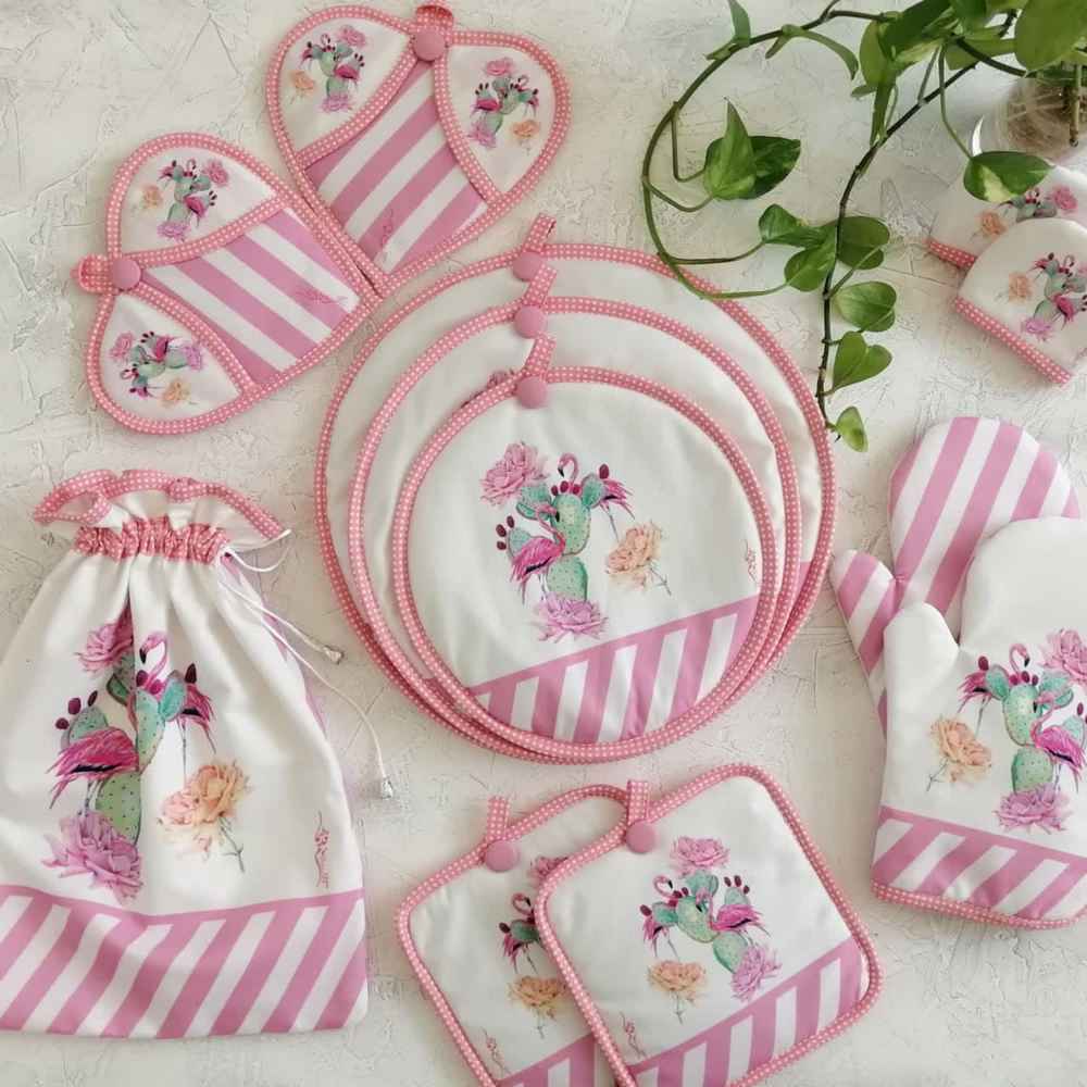 Ensemble de Tablier de Cuisine Floral 15 Pièces Modèle Rozhin