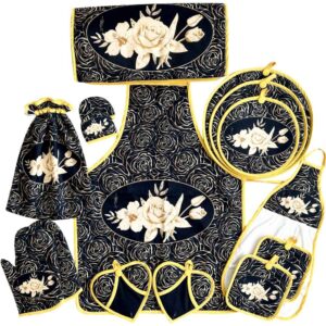 Ensemble de Tablier de Cuisine Floral 15 Pièces Modèle Simin