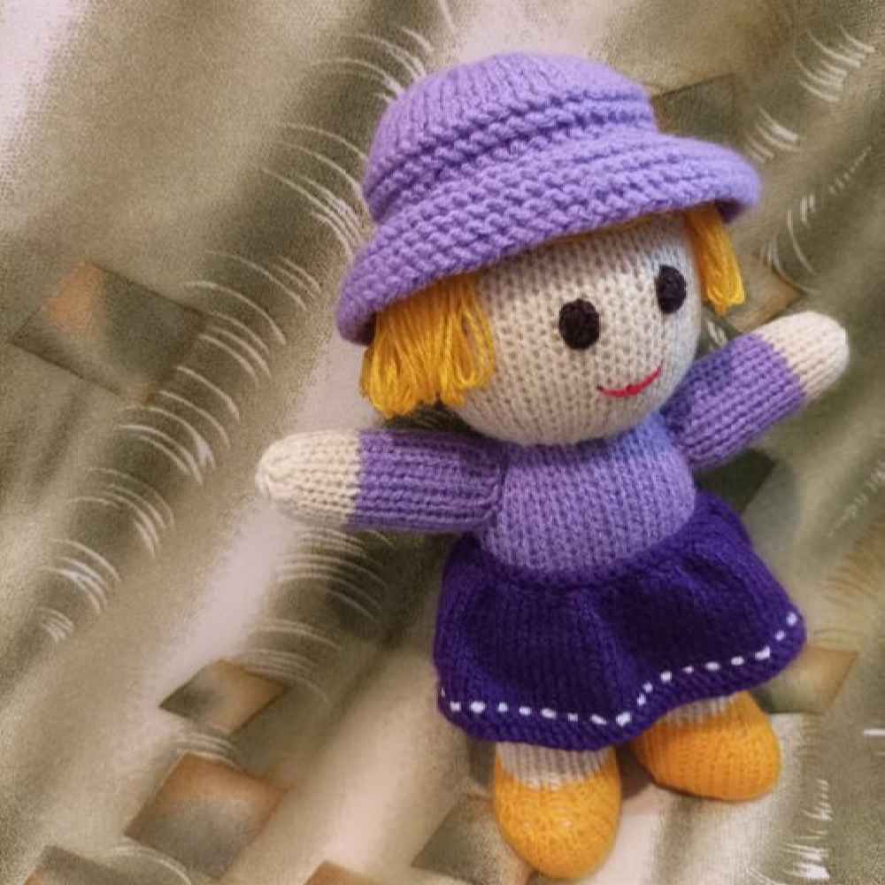 Amigurumi Poupée en Crochet Fait Main – Dame Pourpre | Jouet en Peluche Doux