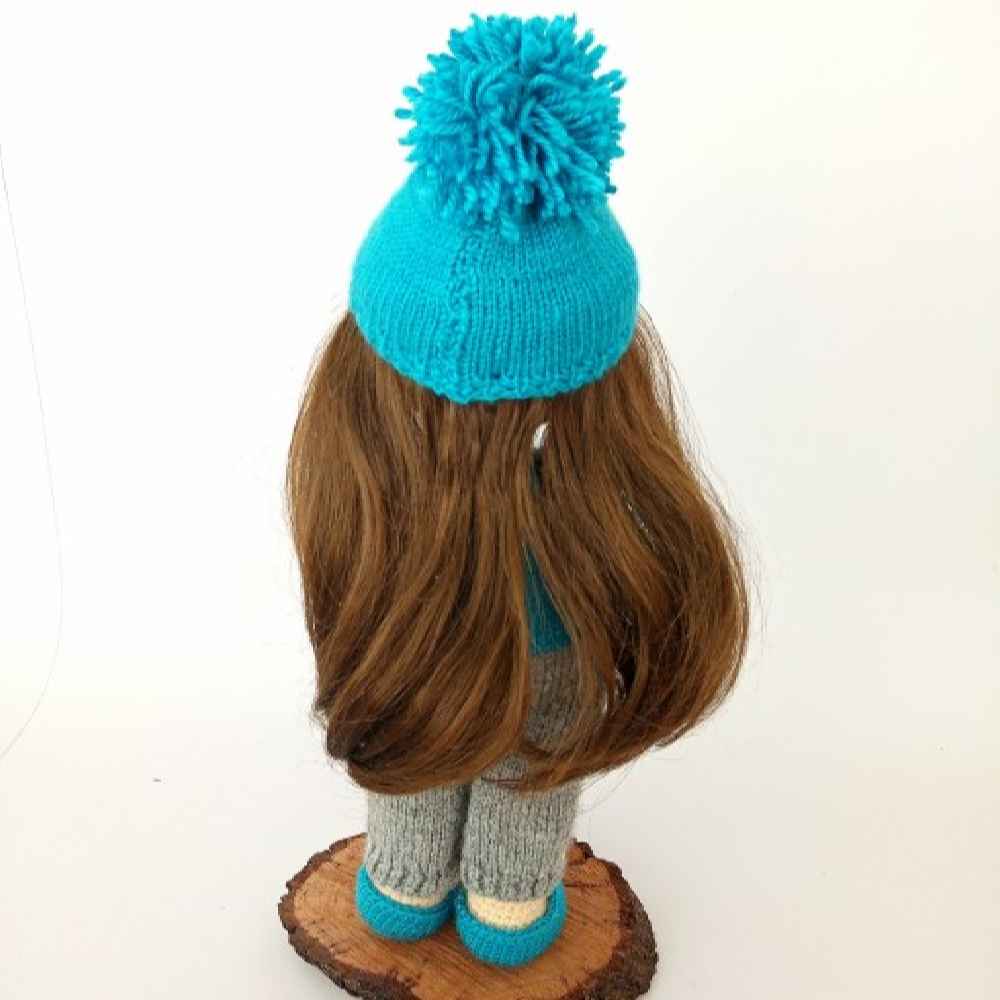 Amigurumi Poupée en Crochet Fait Main – Fille Bleue | Jouet en Peluche Doux