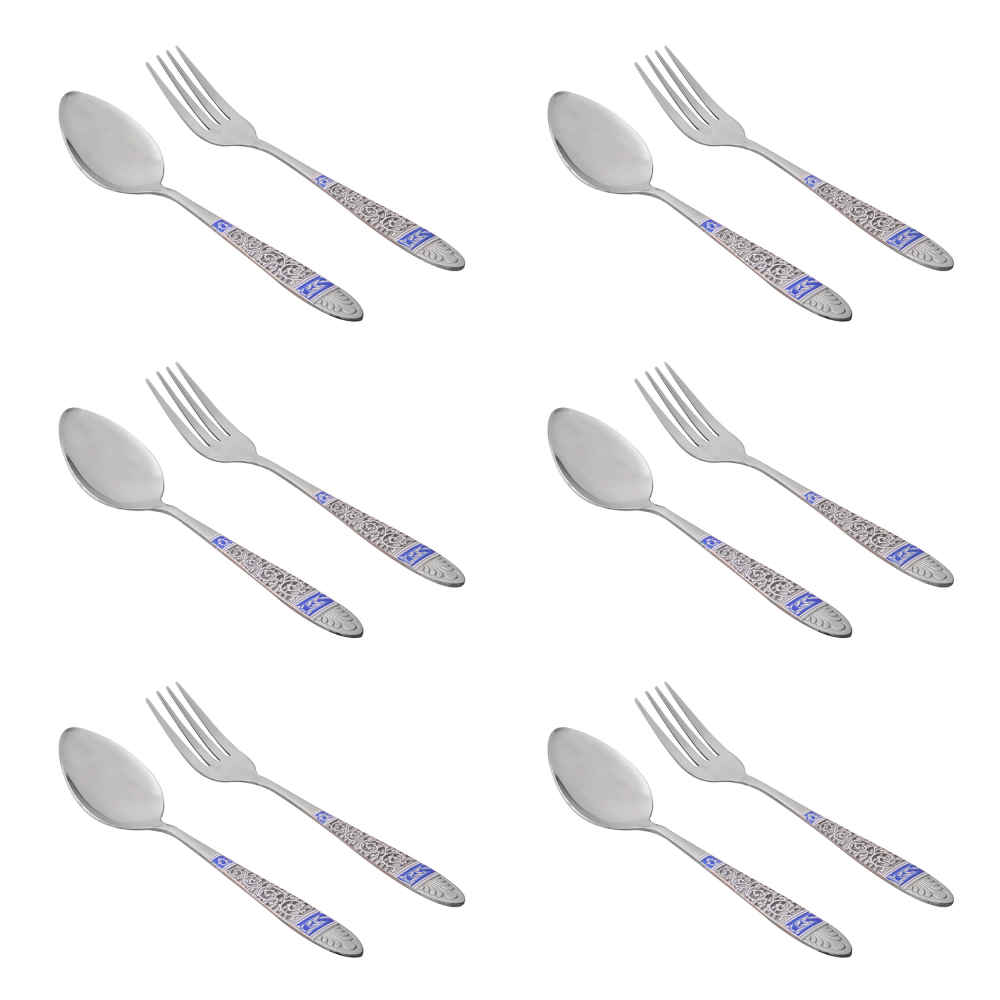 Ensemble de Couverts Cuillères et Fourchettes Lavables au Lave-Vaisselle – Ensemble de 12