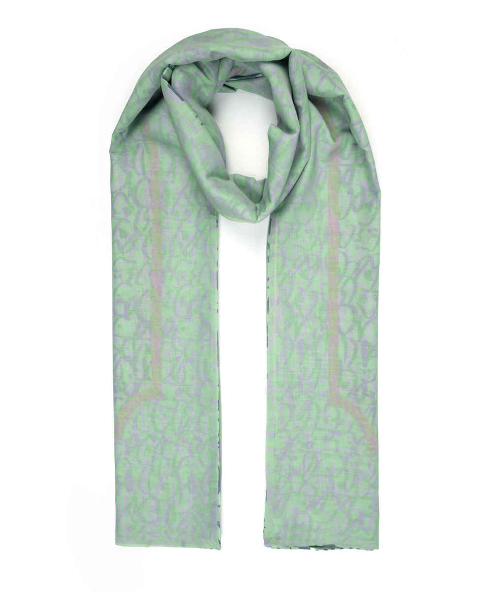 Châle Persan Imprimé Double Face pour Femme avec Calligraphie