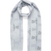 Châle Imprimé pour Femme Double Face Artistique Gris