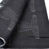 Châle Imprimé pour Femme Double Face Artistique Gris