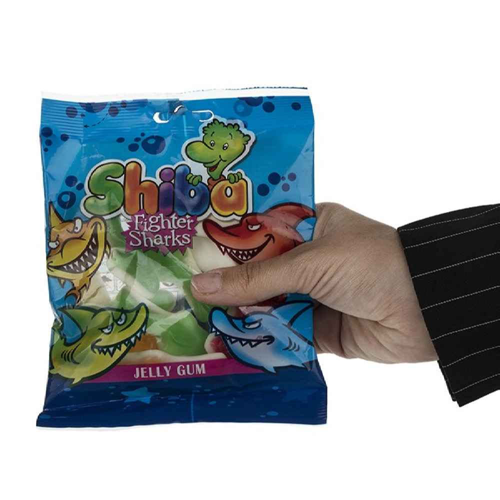 Bonbons gélifiés halal – Bonbons en gelée doux en forme de requins combattants – Shiba (Paquet de 30)