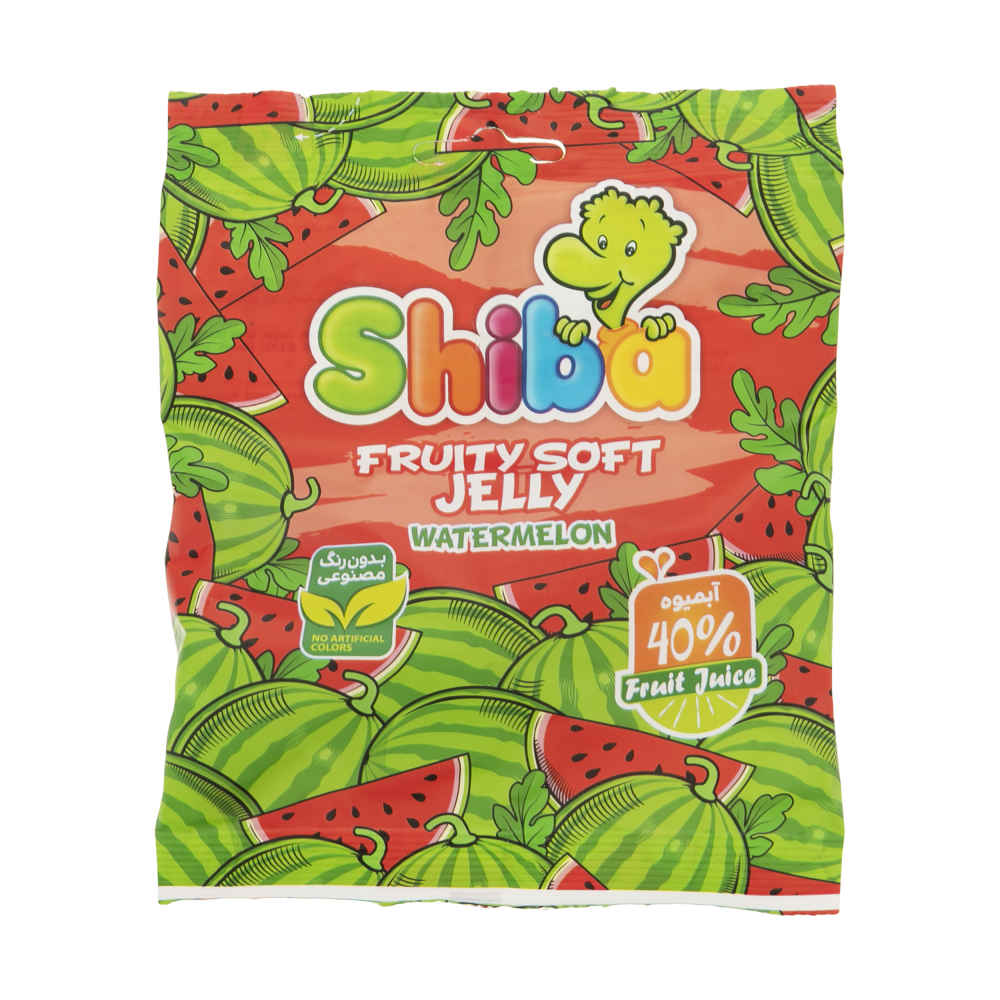 Bonbons gélifiés halal - Bonbons en gelée doux avec saveur de pastèque - Shiba (Paquet de 30)