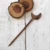 Bâtonnet de cheveux en bois fait main Design Matter Lune Grande Taille