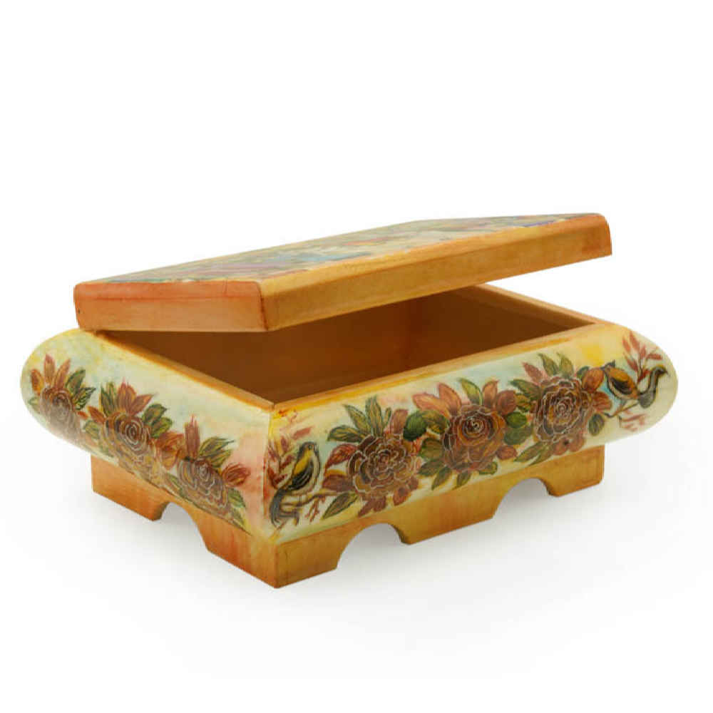 Boîte à bijoux en os artisanale avec motif Karin d’inspiration persane