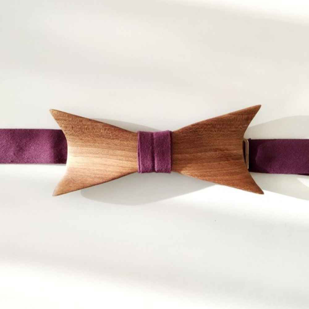 Nœud Papillon en Bois Artisan - Élégant Modèle Sepehr