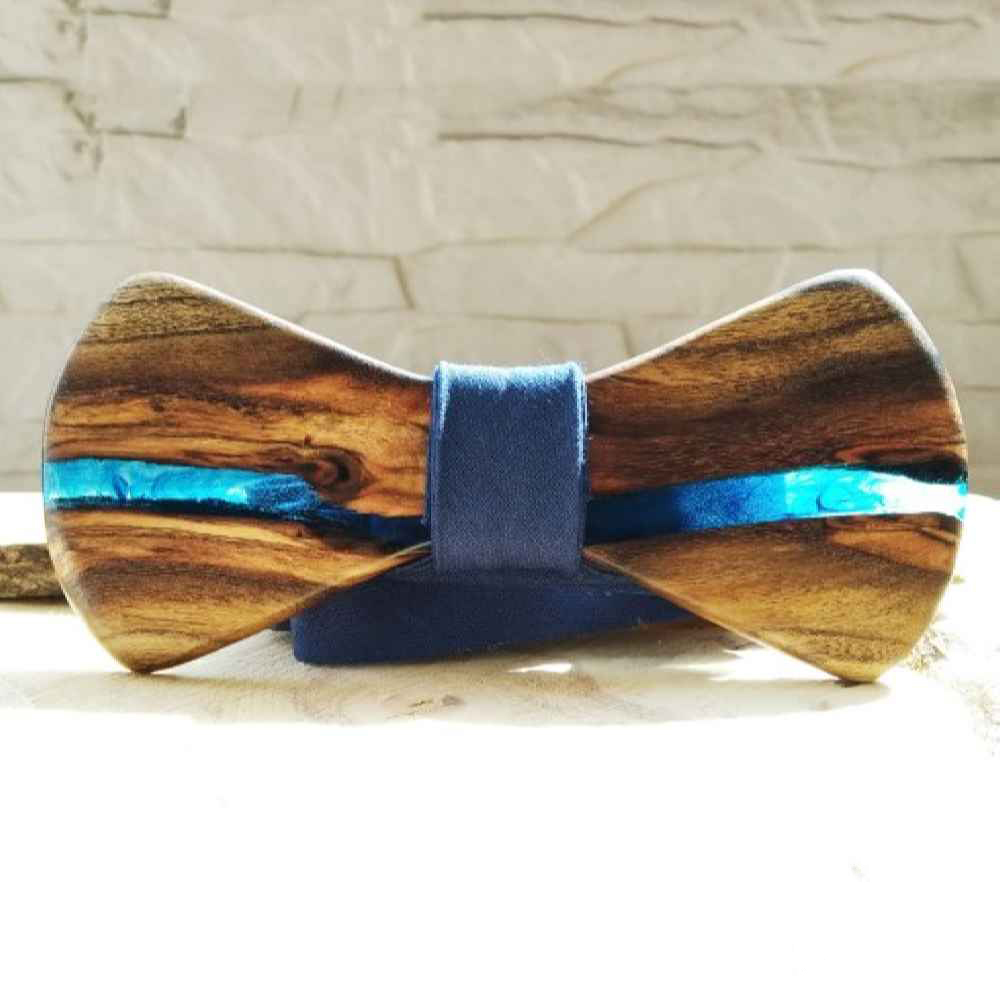 Nœud Papillon en Bois Artisan - Élégant Modèle Shamim