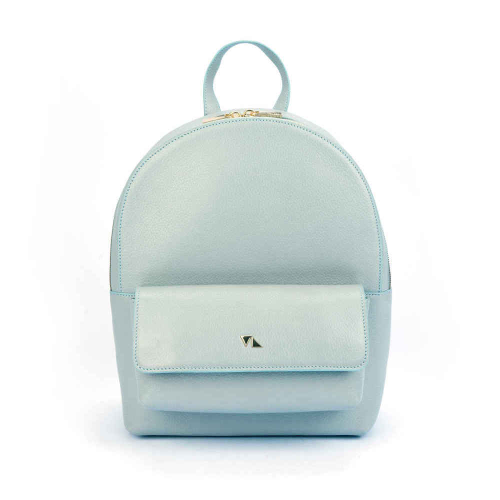Sac à Dos en Cuir Bleu Clair pour Femme - Modèle Shahrzad