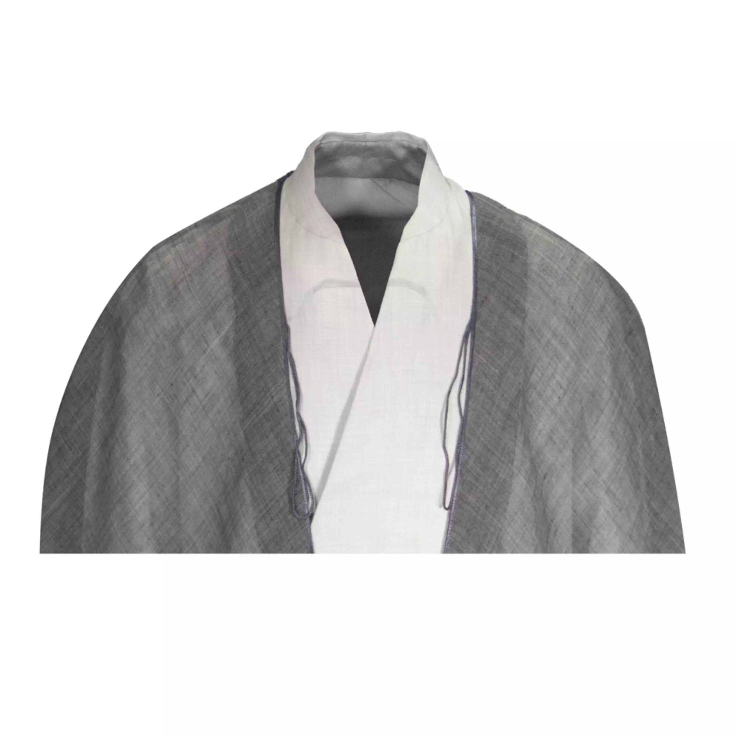 Manteau Bisht d’Été en Mérinos pour Homme – Couleur Grise – Design Arabe Islamique