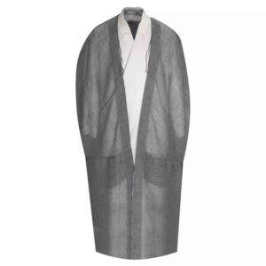 Manteau Bisht d’Été en Mérinos pour Homme – Couleur Grise – Design Arabe Islamique