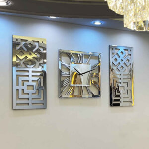 Ensemble moderne d’horloges murales en 3 pièces Harper