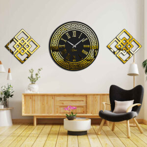 Ensemble moderne d’horloges murales en 3 pièces Elahe