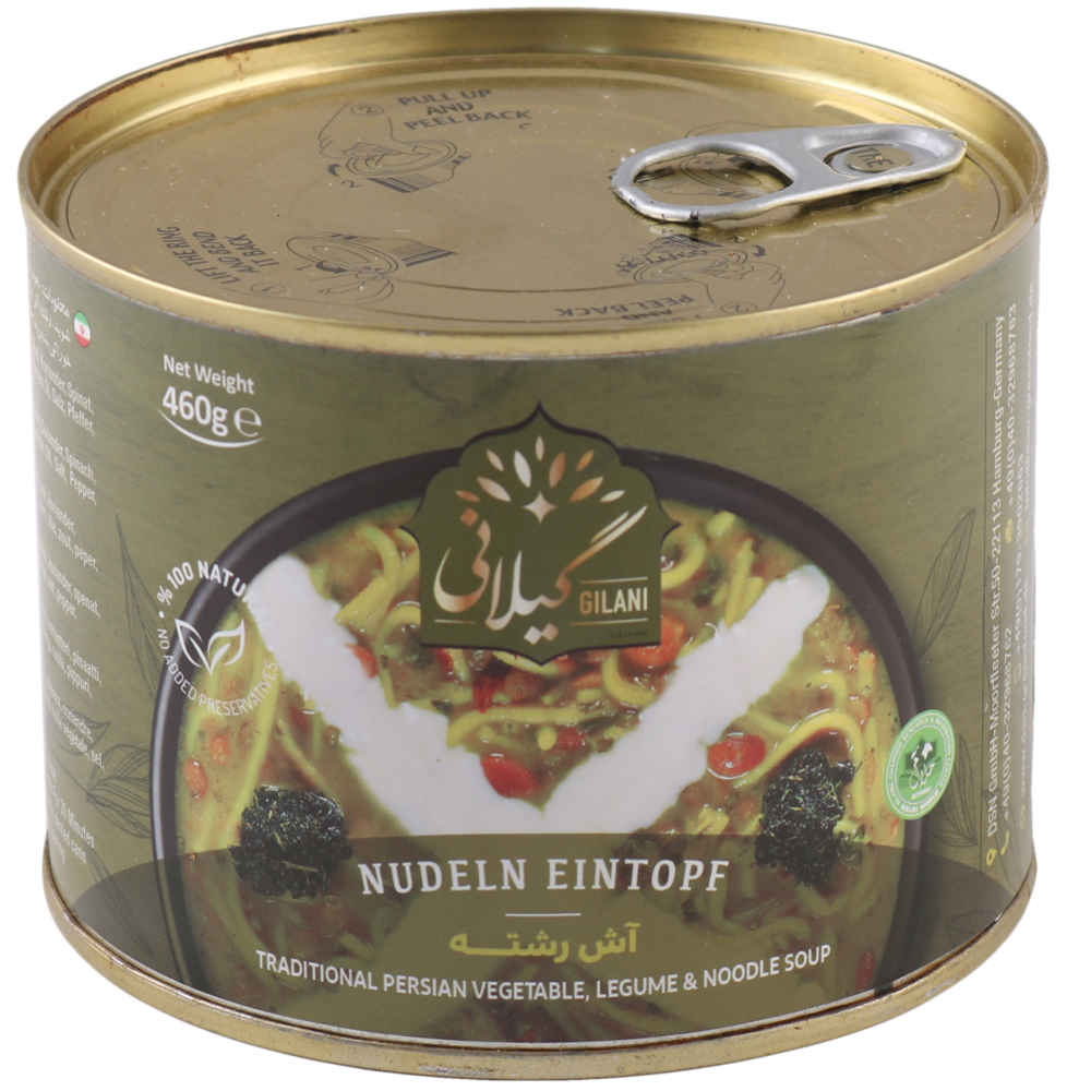 Aush Reshteh – Soupe de nouilles persane aux herbes et aux haricots, en conserve (paquet de 5)