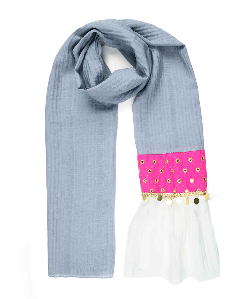 Châle Baloutche Brodé à Sequins pour Femme Navazesh