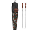 Ensemble de Six Brochettes en Acier avec Manche en Bois (63 cm) pour Kebab et Grillades