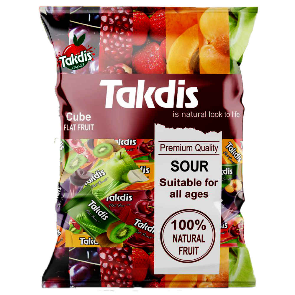 Barres de fruits en couches & bouchées Takdis – Cuir de fruit aigre persan, 1000g