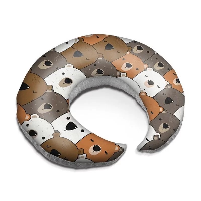 Coussin d'allaitement en velours pour bébé Modèle Ours (x2)