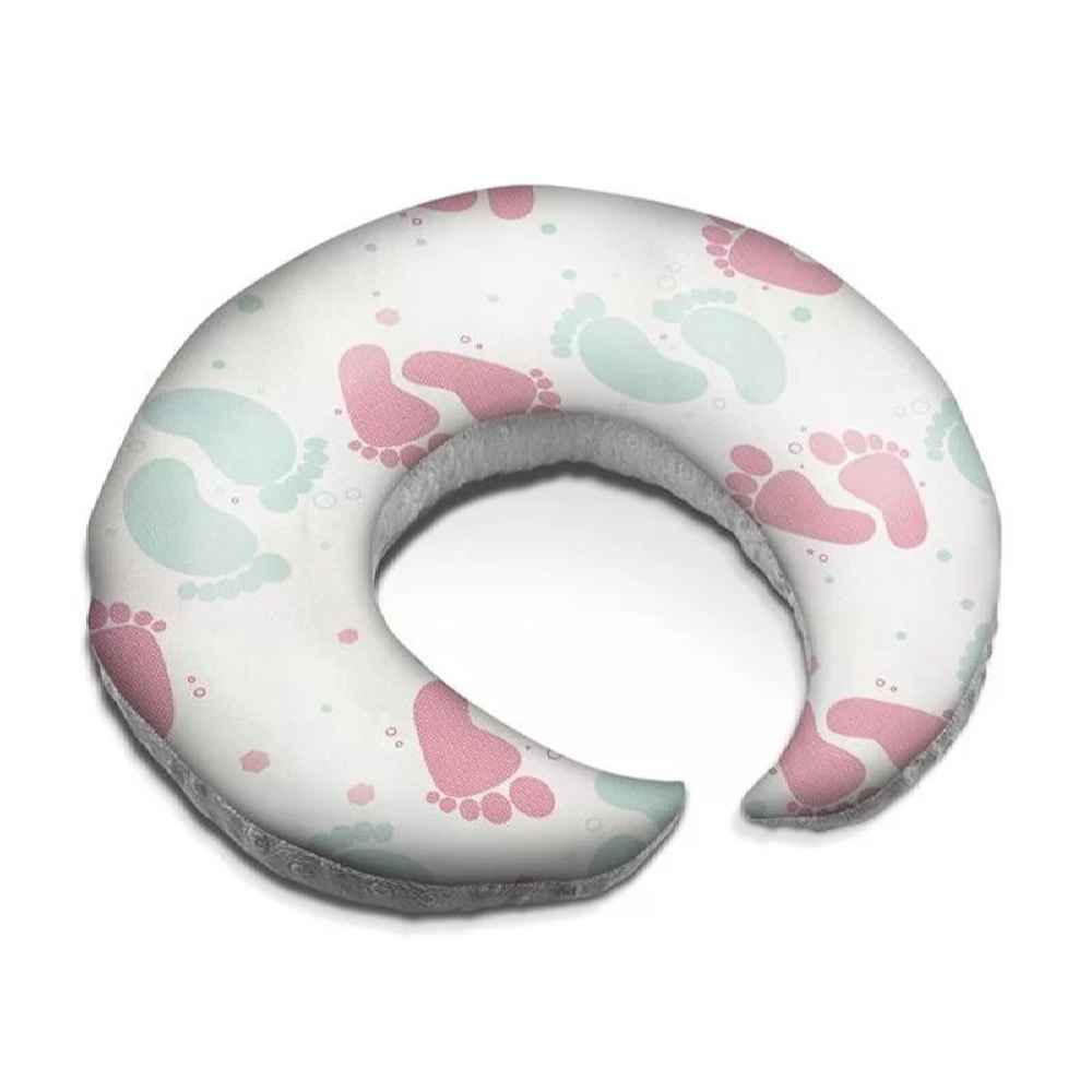 Coussin d'allaitement en velours pour bébé Modèle Empreinte (x2)