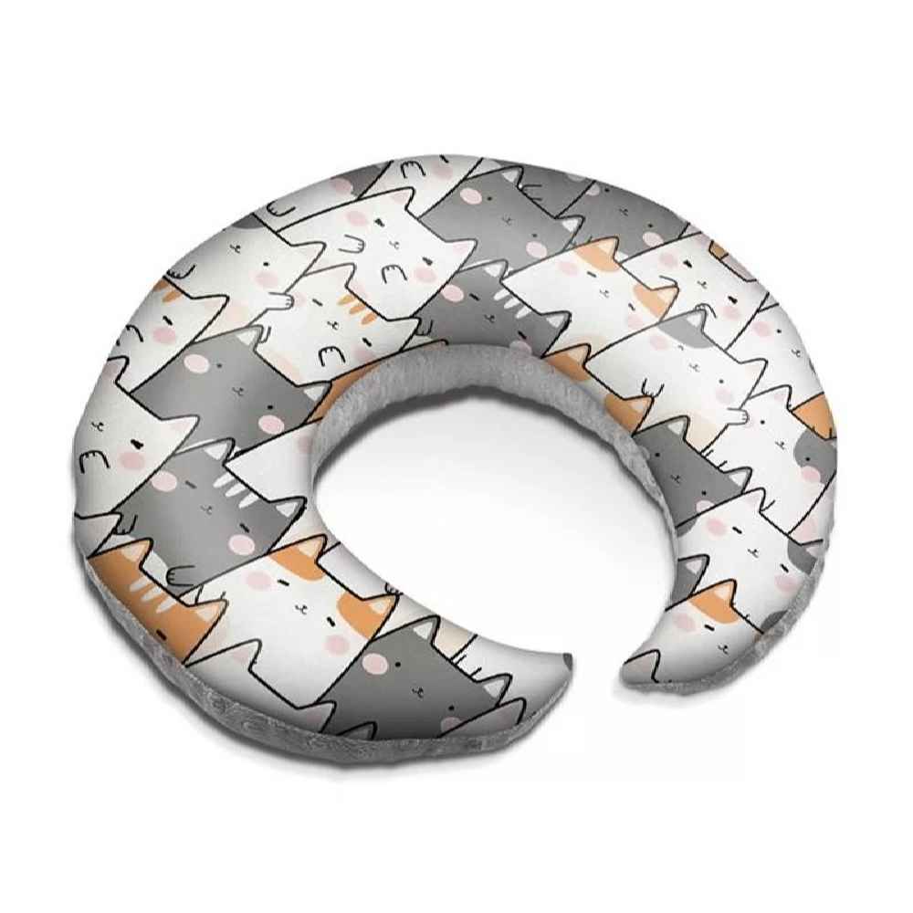 Coussin d'allaitement en velours pour bébé Modèle Meow (x2)